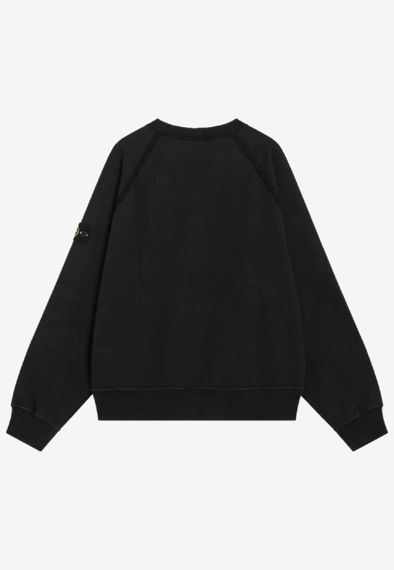 Stone Island Oversized Crewneck Sweatshirt  Black S156100022S0A20/R_STONE-V0029