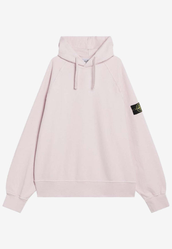 Stone Island Logo Patch Hooded Sweatshirt Pink S156100023S0A20/R_STONE-V0080