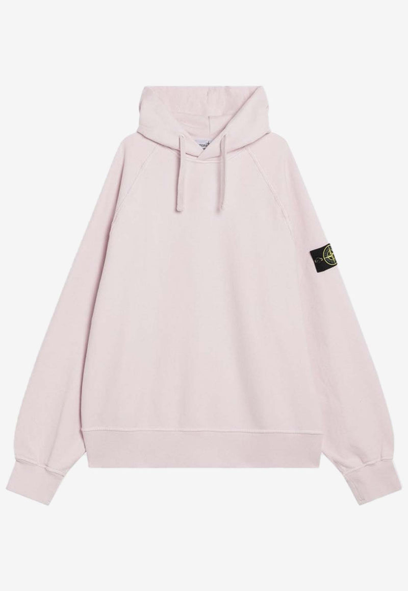 Stone Island Logo Patch Hooded Sweatshirt Pink S156100023S0A20/R_STONE-V0080