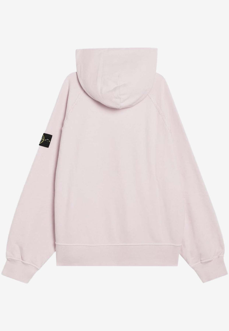 Stone Island Logo Patch Hooded Sweatshirt Pink S156100023S0A20/R_STONE-V0080