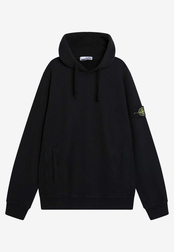 Stone Island Logo Patch Hooded Sweatshirt Black S156100029S0A20/R_STONE-V0029