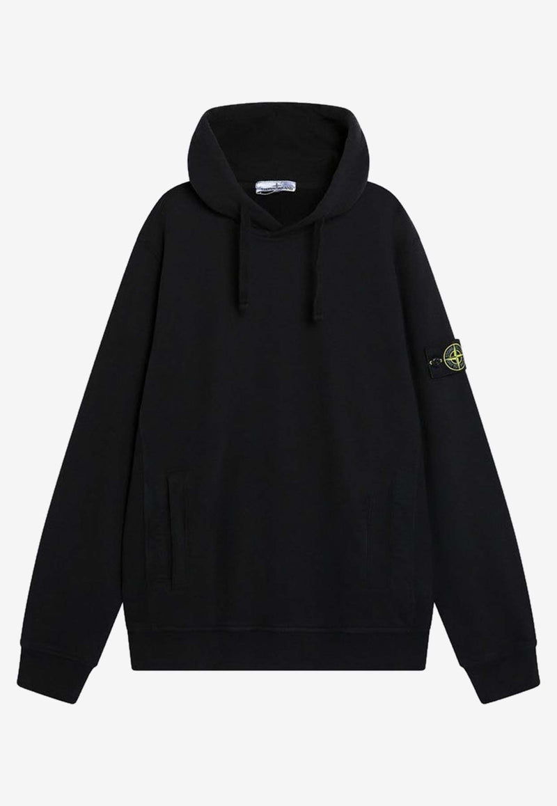 Stone Island Logo Patch Hooded Sweatshirt Black S156100029S0A20/R_STONE-V0029