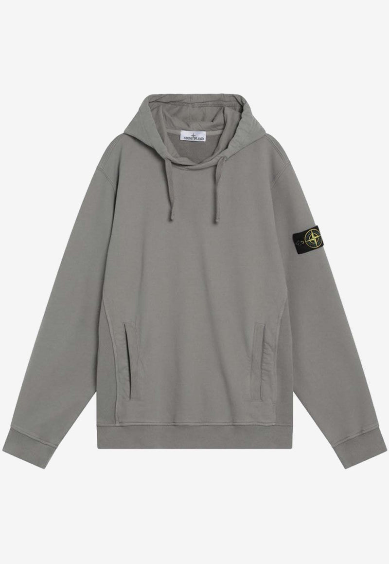 Stone Island Compass Patch Hooded Sweatshirt Gray S156100029S0A20/R_STONE-V006B