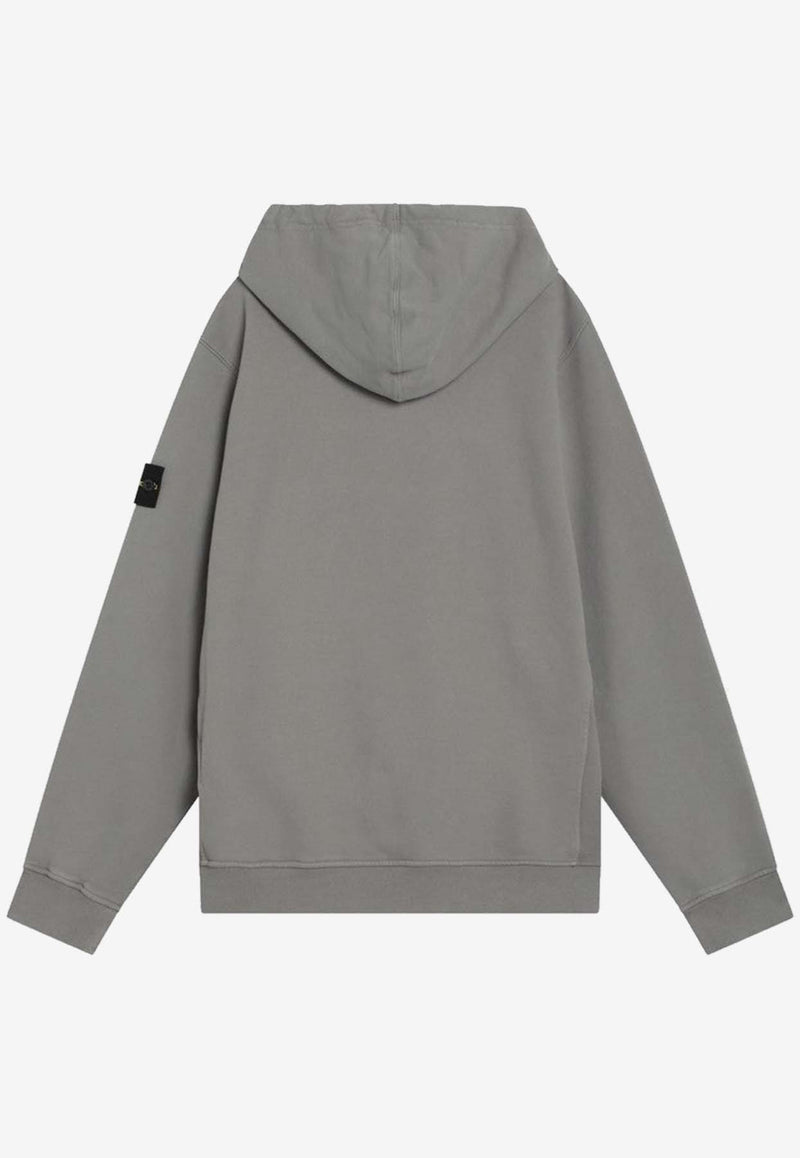 Stone Island Compass Patch Hooded Sweatshirt Gray S156100029S0A20/R_STONE-V006B