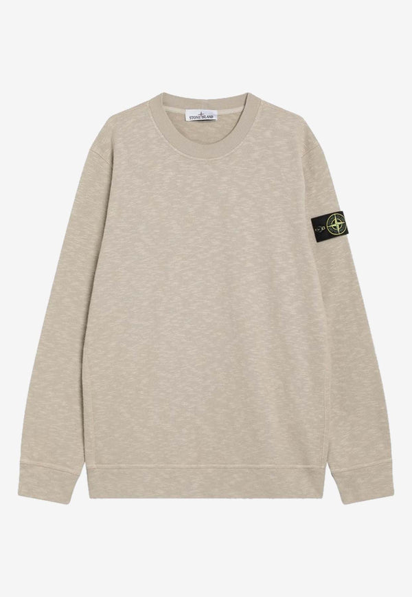 Stone Island Compass Patch Crewneck Sweatshirt Beige S156100053S0238/R_STONE-V009A