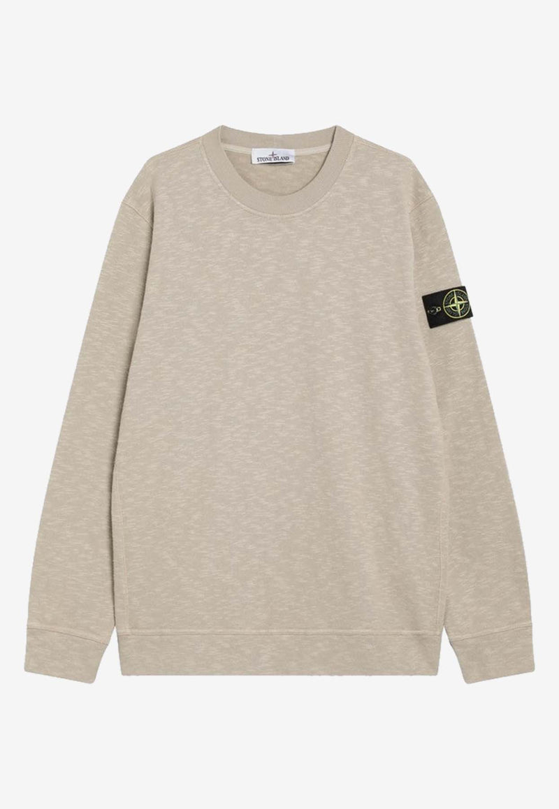 Stone Island Compass Patch Crewneck Sweatshirt Beige S156100053S0238/R_STONE-V009A