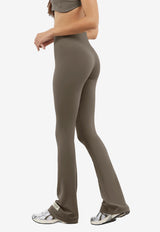 The Giving Movement Logo Patch Flared Track Pants Taupe S159S_TAUPE