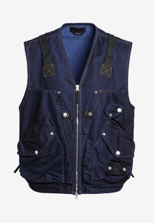 Stone Island Utility Denim Vest Blue S15G100016S00J2/R_STONE-VJ201