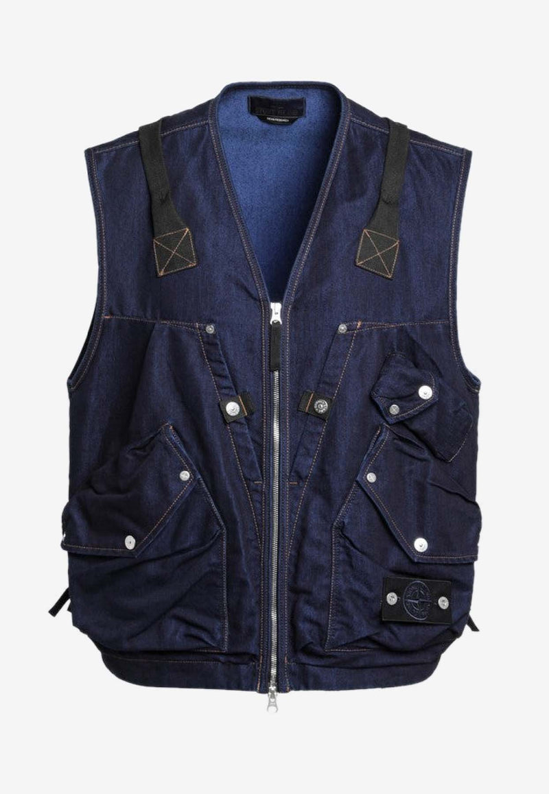 Stone Island Utility Denim Vest Blue S15G100016S00J2/R_STONE-VJ201