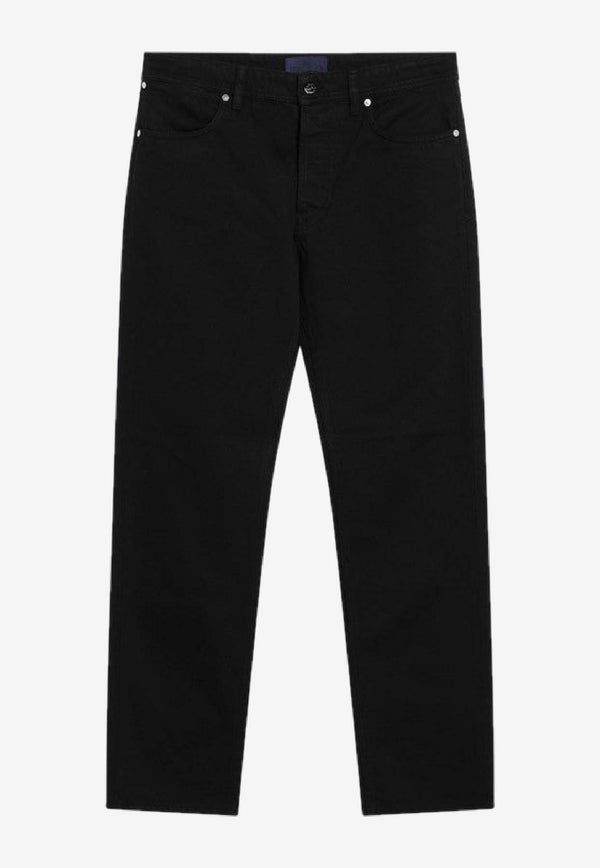 Stone Island Logo Patch Straight-Leg Jeans Black S15J100005S00J5/R_STONE-V0029