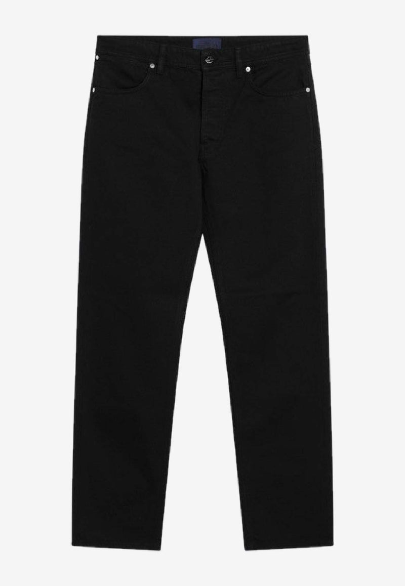 Stone Island Logo Patch Straight-Leg Jeans Black S15J100005S00J5/R_STONE-V0029