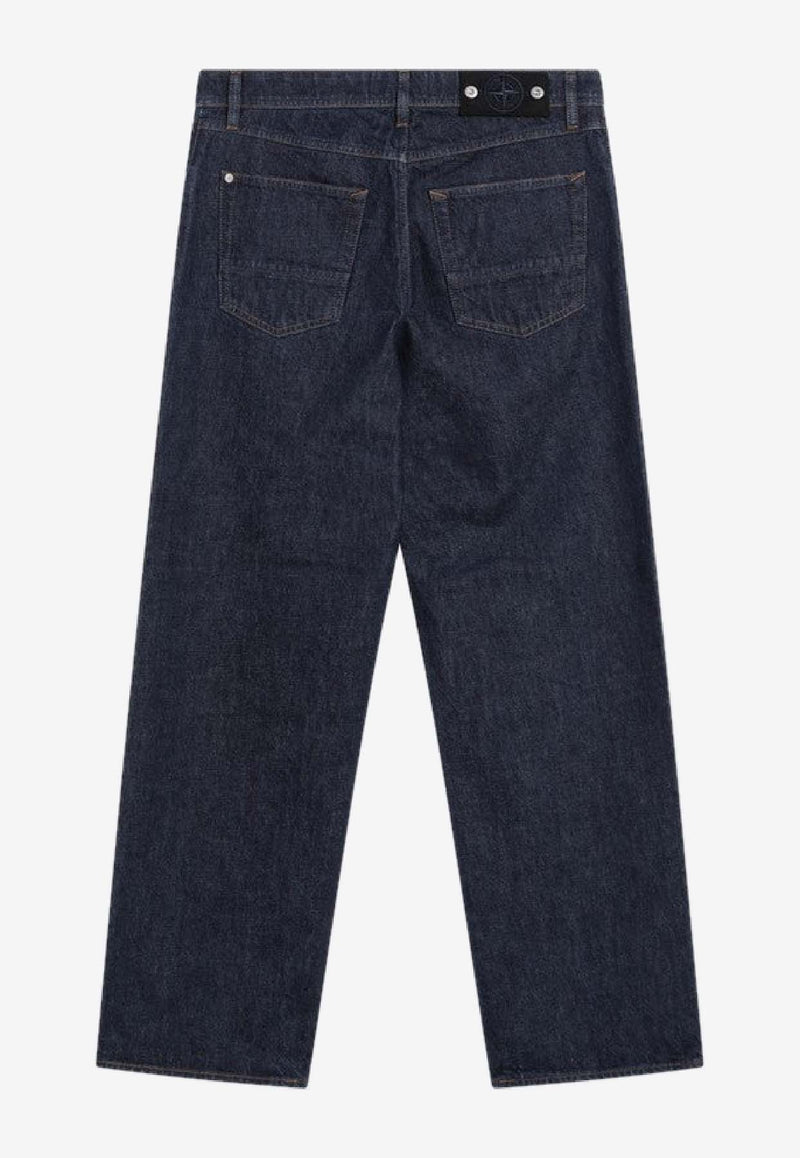 Stone Island Washed Straight-Leg Jeans  Blue S15J100006S00J7/R_STONE-VJ201