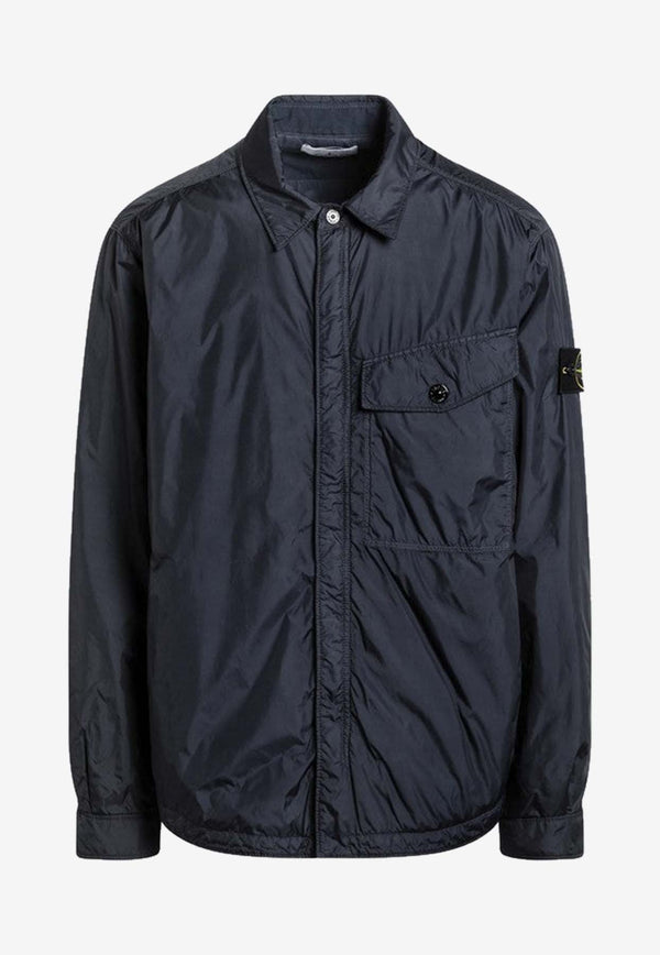 Stone Island Nylon Windbreaker Logo Jacket Navy S15Q100006S0A23/R_STONE-V0020