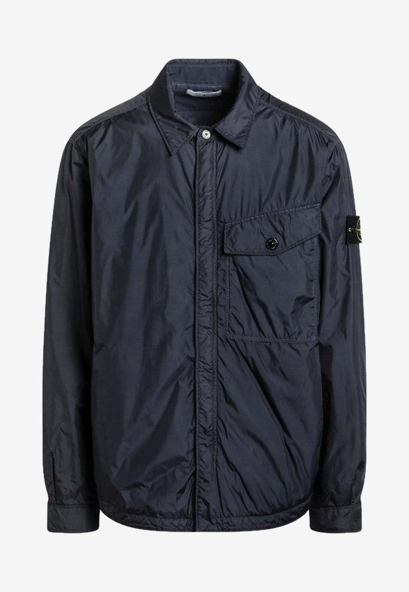 Stone Island Nylon Windbreaker Logo Jacket Navy S15Q100006S0A23/R_STONE-V0020