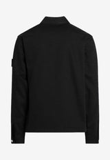 Stone Island Logo Patch Buttoned Jacket Black S15Q100027S00J5/R_STONE-V0029
