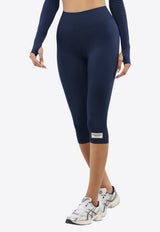 The Giving Movement Capri Leggings with Logo Patch Navy S1712_NAVY