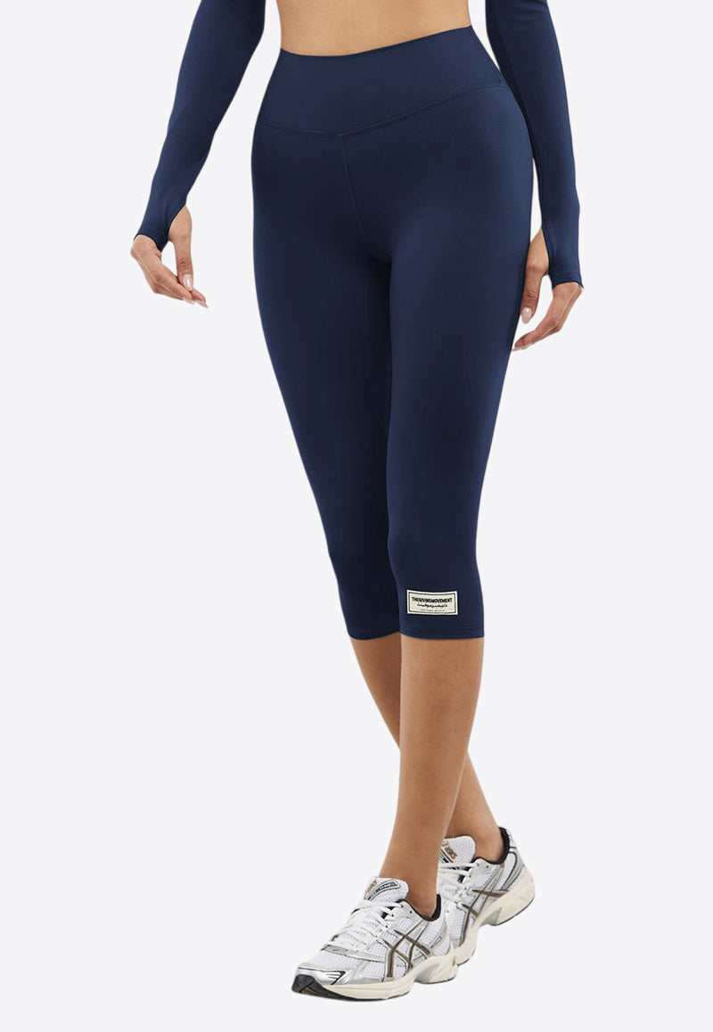 The Giving Movement Capri Leggings with Logo Patch Navy S1712_NAVY