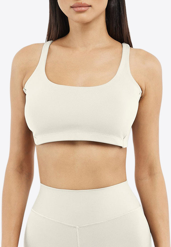 The Giving Movement Racerback Sports Bra Ivory S1715_IVORY