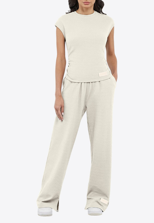 The Giving Movement Crewneck Ribbed Top Ivory S1729_IVORY