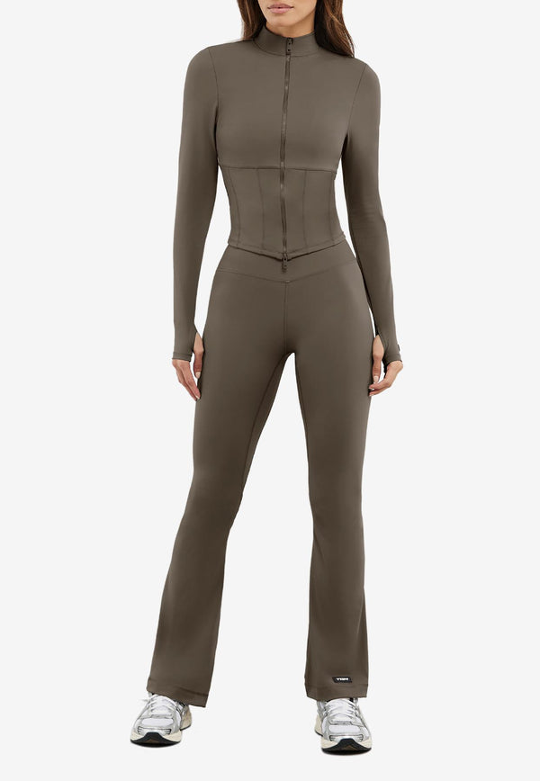 The Giving Movement Zip-Up Track Jacket Taupe S1751_TAUPE