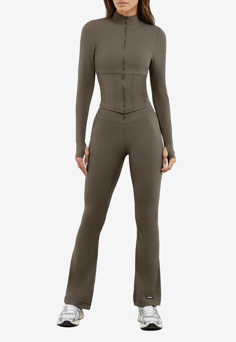 The Giving Movement Zip-Up Track Jacket Taupe S1751_TAUPE