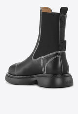 GANNI Everyday Mid-Calf Chelsea Boots S2083-BLACK
