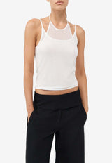 St. Agni Halterneck Layered Tank Top White S24-223WHTWHITE