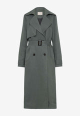 St. Agni Soft Tailored Trench Coat S24-308BGRGREEN