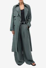 St. Agni Soft Tailored Trench Coat S24-308BGRGREEN