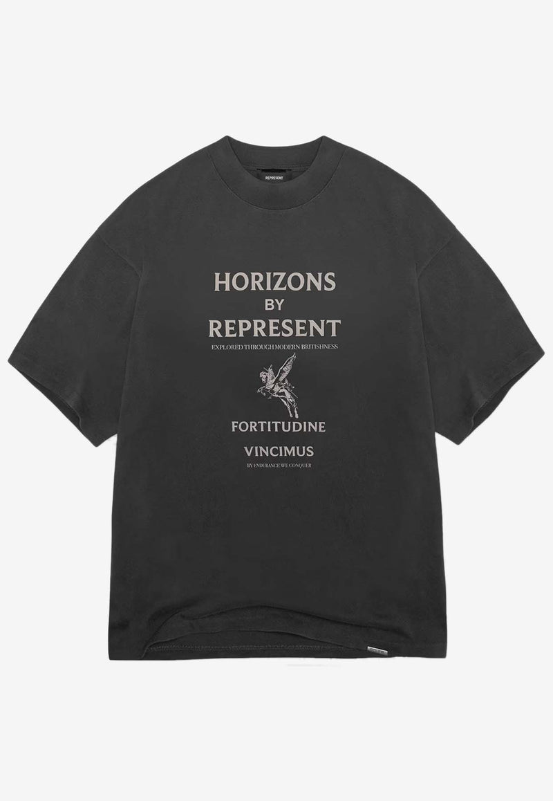 Represent Horizons Printed T-shirt S24REP_MLM413-444BLACK