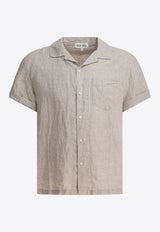 Alex Mill Camp Linen Shirt  Beige 234-MS035-3139FLAX_82062