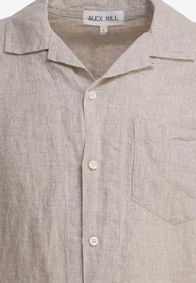 Alex Mill Camp Linen Shirt  Beige 234-MS035-3139FLAX_82062