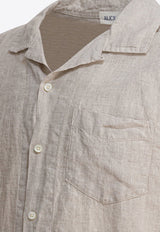 Alex Mill Camp Linen Shirt  Beige 234-MS035-3139FLAX_82062