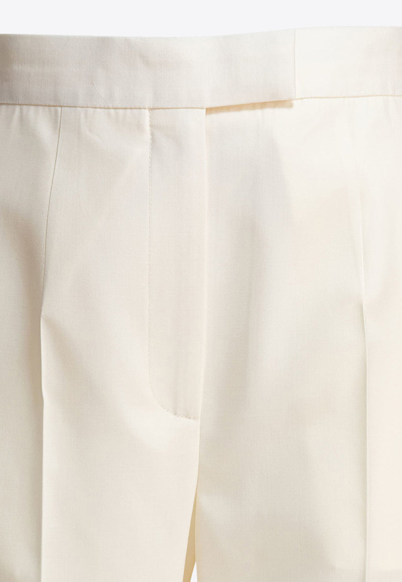 Alexander McQueen Straight-Leg Tailored Pants White 830017QJADK9025_81032