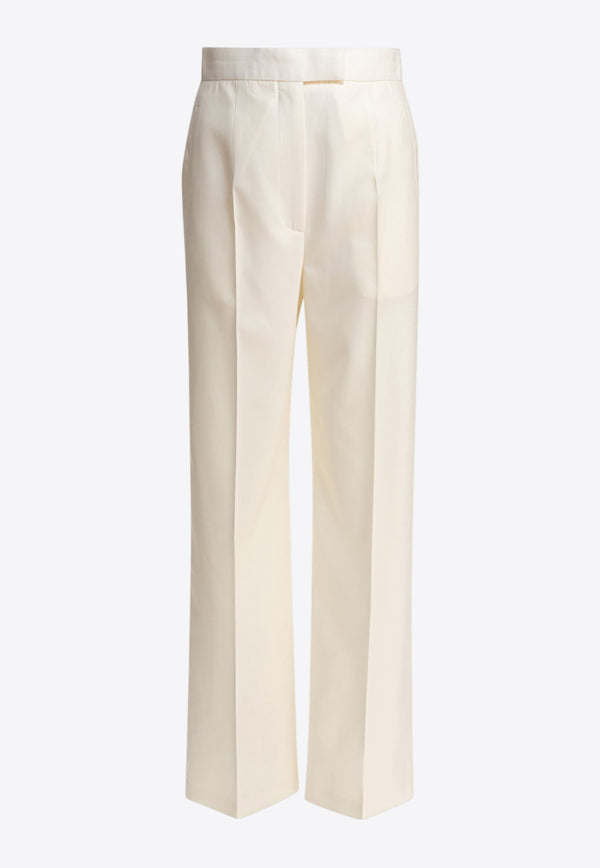 Alexander McQueen Straight-Leg Tailored Pants White 830017QJADK9025_81032