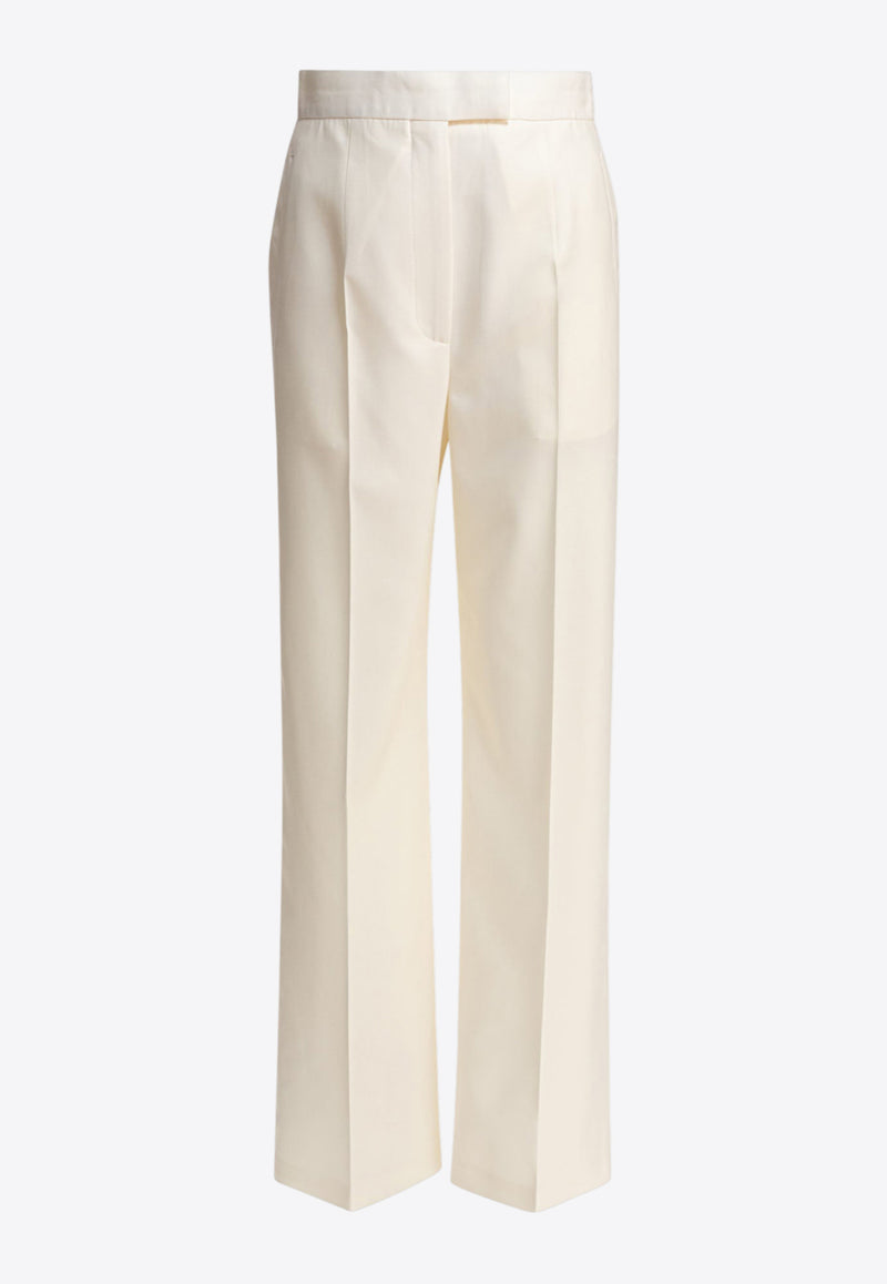 Alexander McQueen Straight-Leg Tailored Pants White 830017QJADK9025_81032