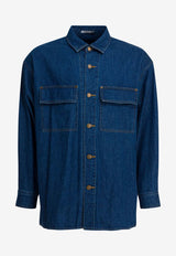 Auralee Denim Buttoned Shirt A25SS01SDMIDIUM WASHED INDIGO_ef6cc98e-a43f-4a05-ab24-73447de9a69c