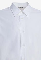 Auralee Logo-Embroidered Buttoned Shirt A25SS01TNWHITE_3cafa6d3-fdca-4116-9d97-a359e3877bc3
