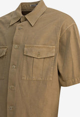 Auralee Logo-Embroidered Buttoned Shirt A25SS03FDDYED BEIGE_88aa6e50-ea87-4f1d-a9ae-f2d8f956f5d2