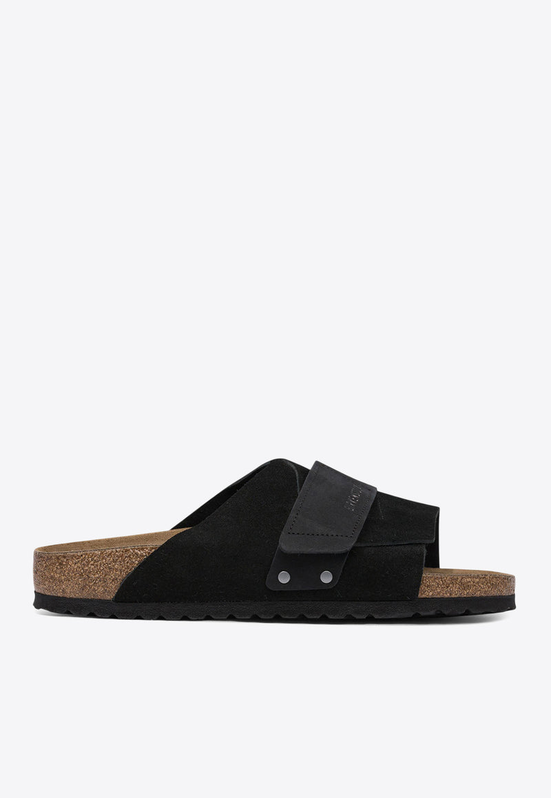 Birkenstock Kyoto Suede Slides Black 1022566BLACK_81116