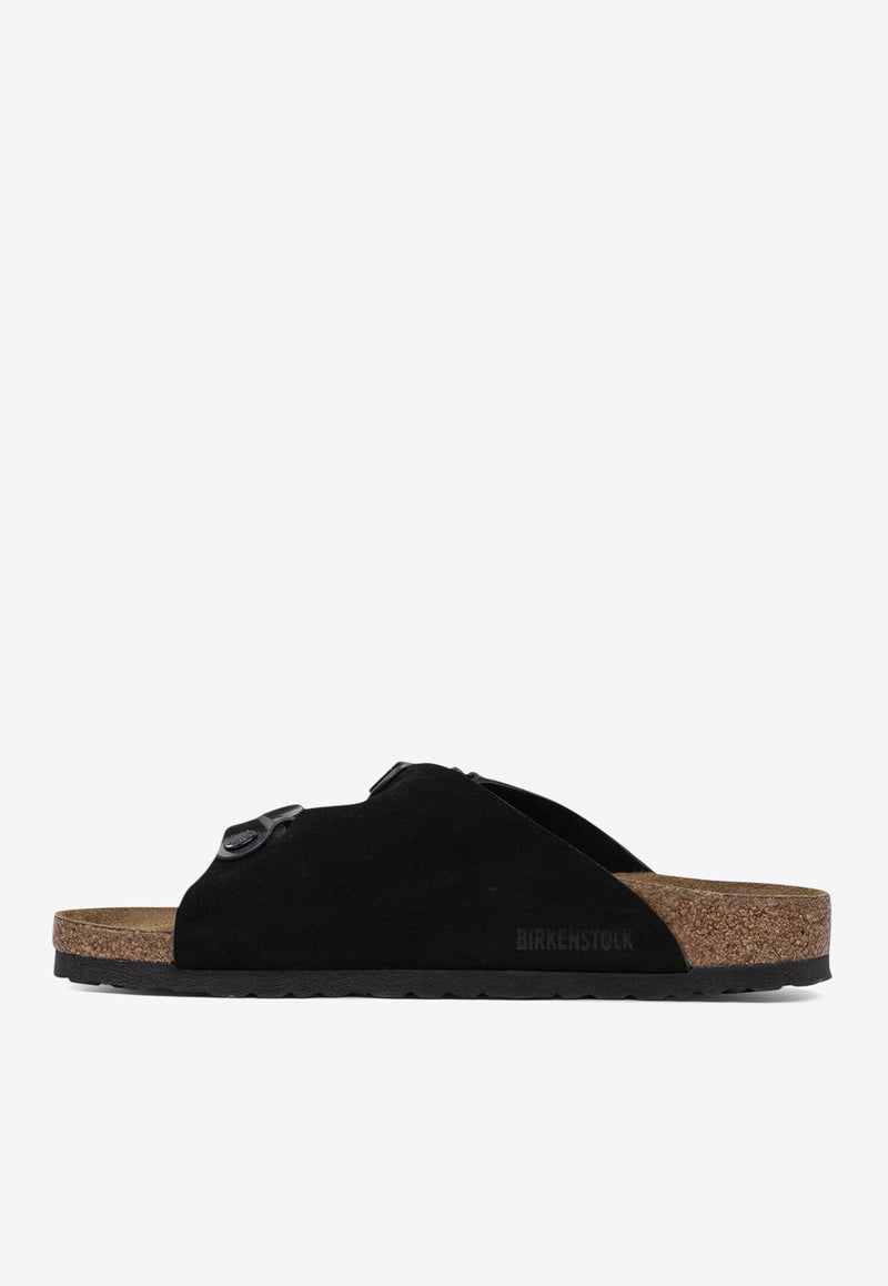 Birkenstock Zurich Tech Suede Slides Black 1026783TECH BLACK_81112