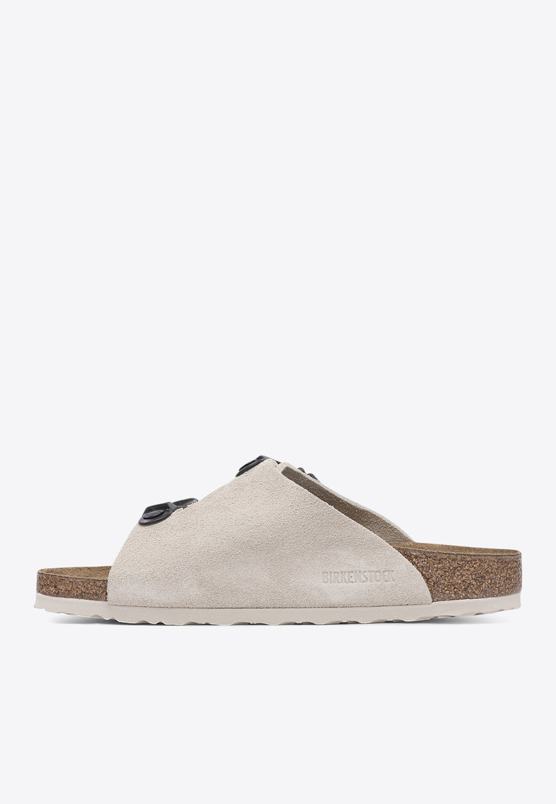 Birkenstock Zurich Tech Suede Slides Cream 1026788TECH ANTIQUE WHITE_80720