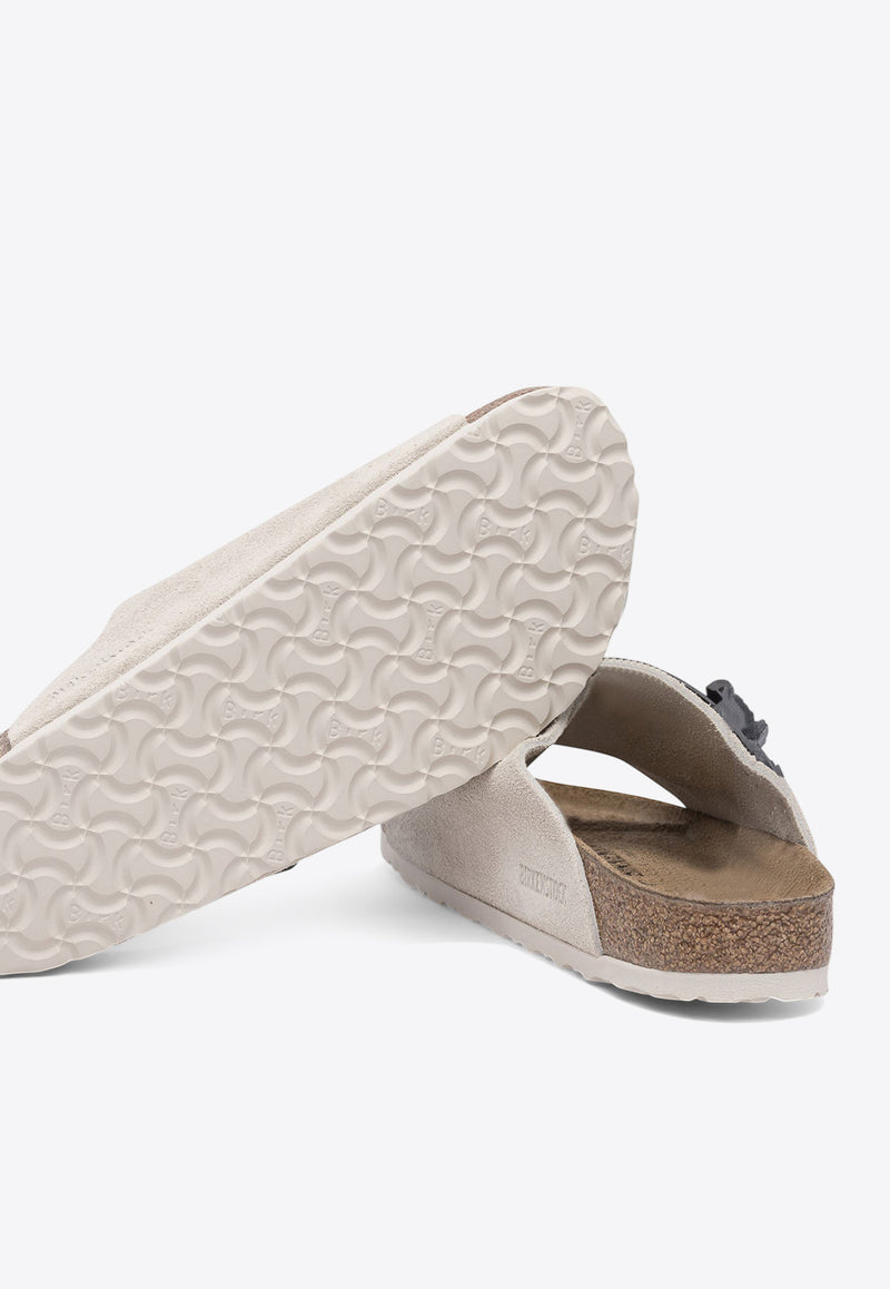 Birkenstock Zurich Tech Suede Slides Cream 1026788TECH ANTIQUE WHITE_80720