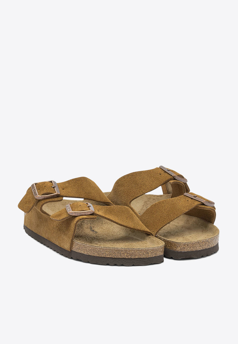 Birkenstock Arizona Suede Sandals with Buckled-Straps Brown 1027162MINK_82250