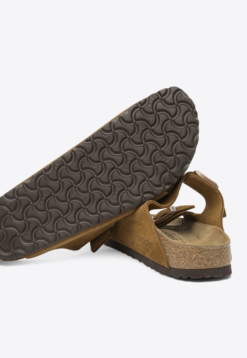 Birkenstock Arizona Suede Sandals with Buckled-Straps Brown 1027162MINK_82250
