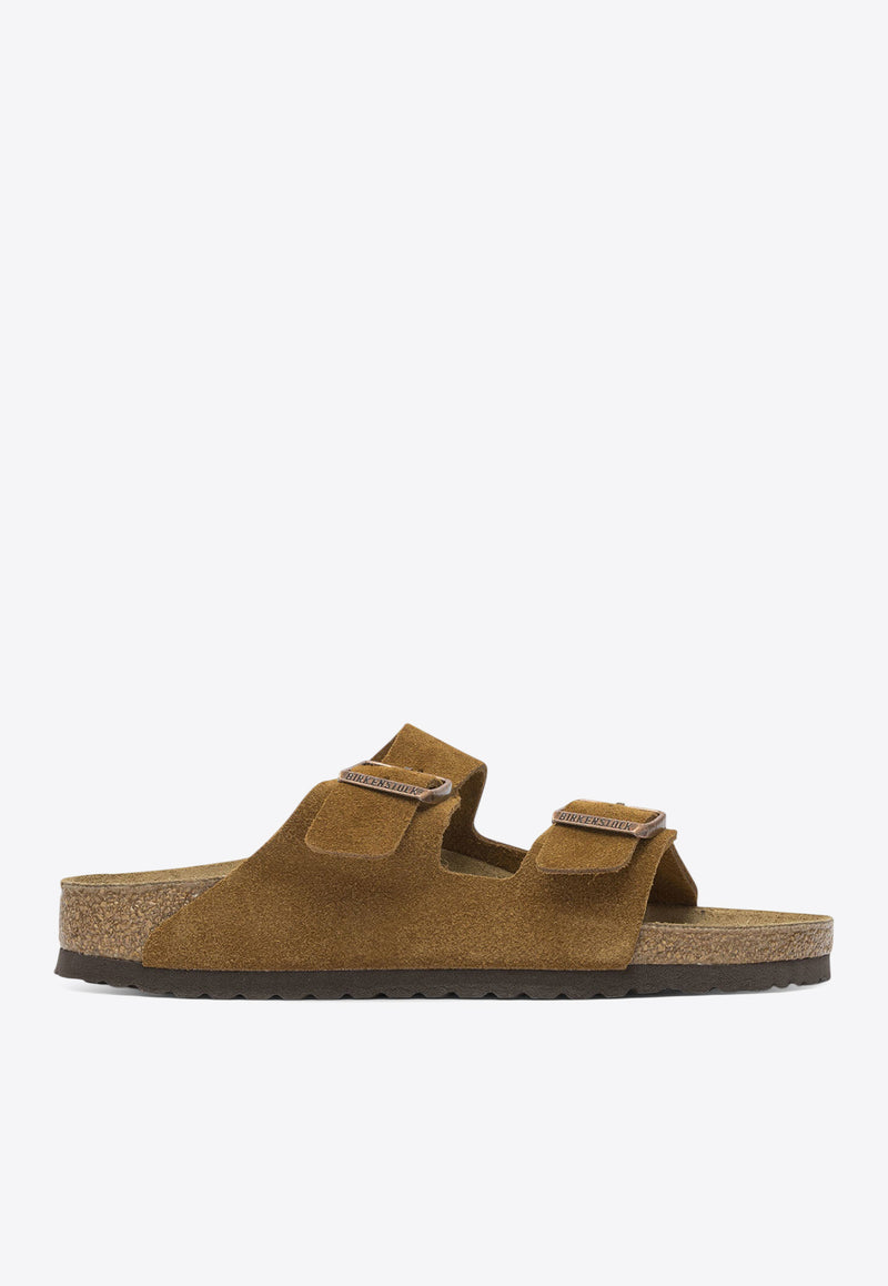 Birkenstock Arizona Suede Sandals with Buckled-Straps Brown 1027162MINK_82250