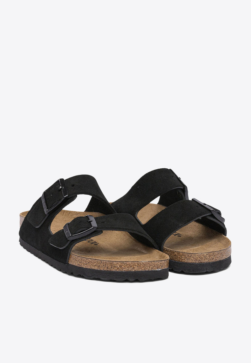 Birkenstock Arizona Suede Sandals with Buckled-Straps Black 1027164BLACK_80705