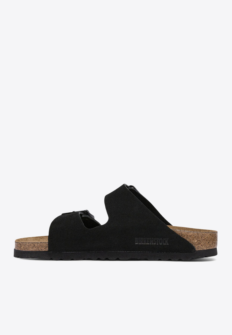 Birkenstock Arizona Suede Sandals with Buckled-Straps Black 1027164BLACK_80705