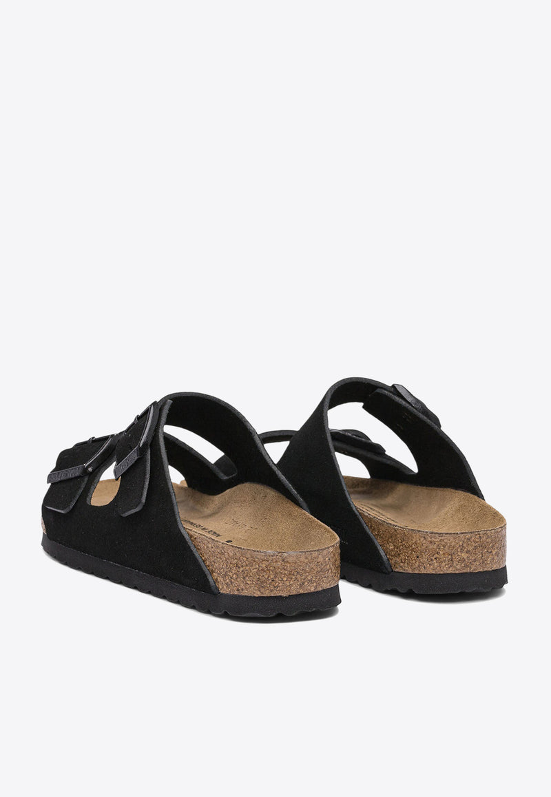 Birkenstock Arizona Suede Sandals with Buckled-Straps Black 1027164BLACK_80705