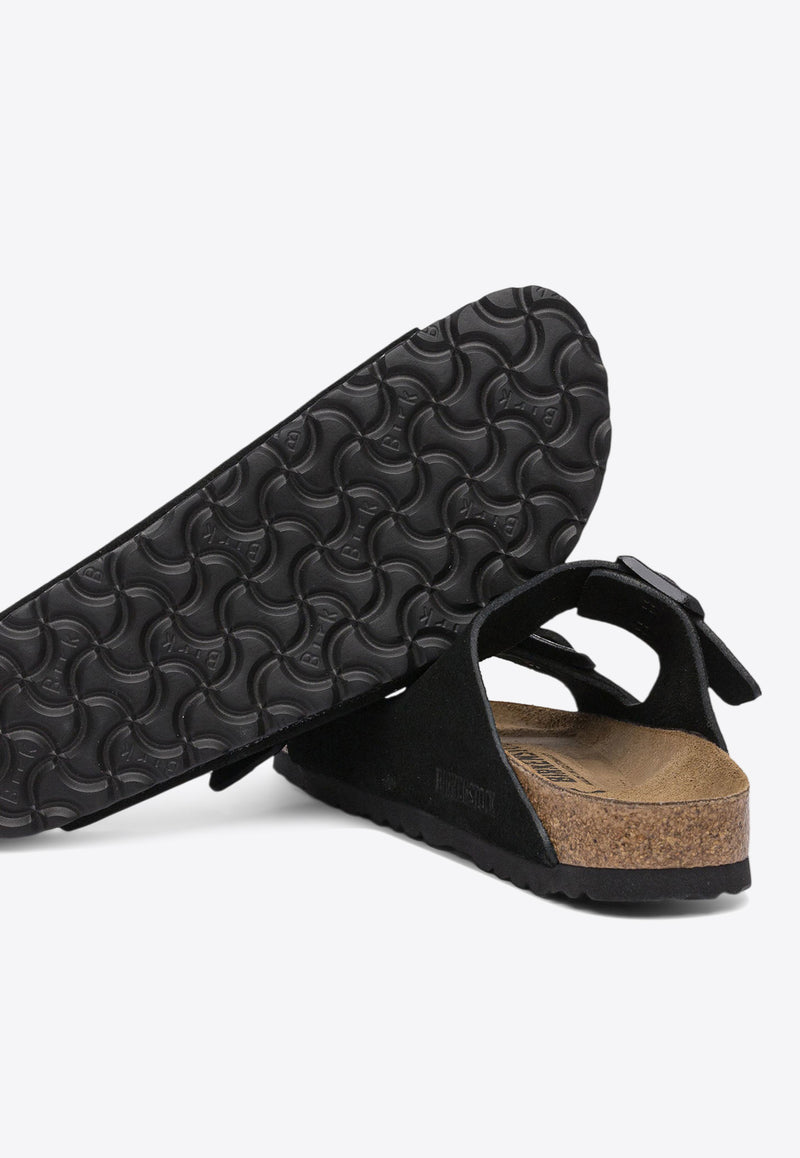 Birkenstock Arizona Suede Sandals with Buckled-Straps Black 1027164BLACK_80705